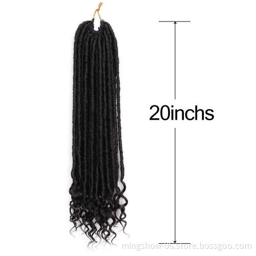 Faux Locs Crochet Braids Natural Soft Synthetic Hair Extension 24 Stands/Pack Goddess Locks